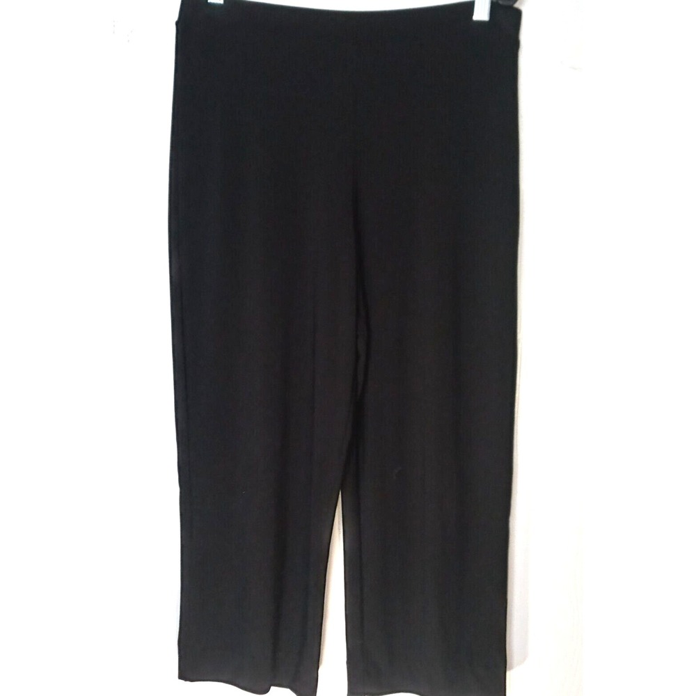 Simpli Canada Sz 10  Womens Pull On Black Pants -Stretch Liquid Knit